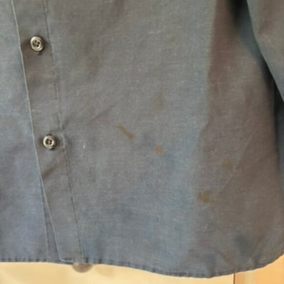 Navy Work Mechanics Chore Shirt with "Robert" patch on front. - Picture 7 of 15